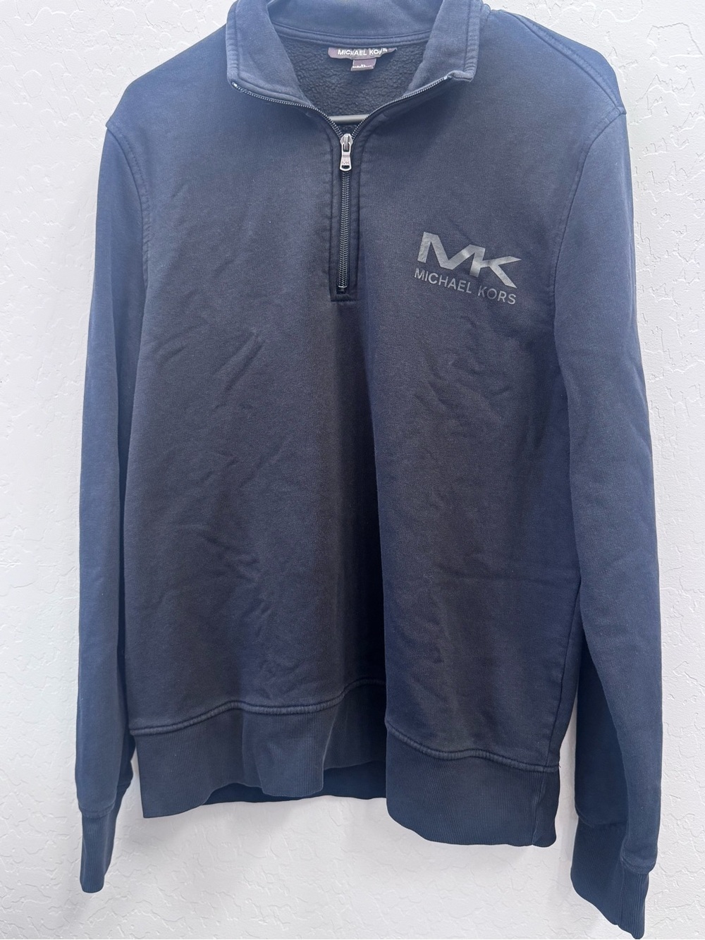 Michael Kors Men's Dark Navy Half-Zip Pullover with MK Logo